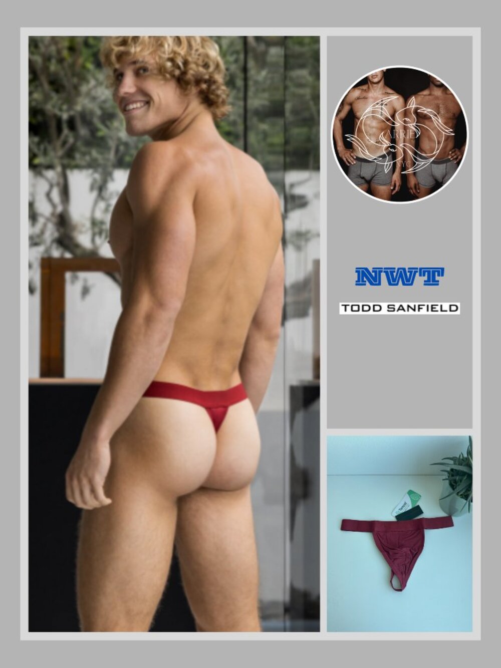 Todd Sanfield - Essential Thong - Dark Brick Red (M)
